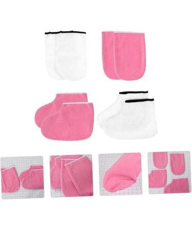 minkissy 12 Sets Leather Horn Boots Female Spa Gloves Manicure Treatment Hand Cover Wax Heat Foot Cover Hand Spa Gloves Wax Sock Paraffin Therapy Gloves Paraffin Wax Bath Gloves Spa Tool - Buy Online on GoSupps.com