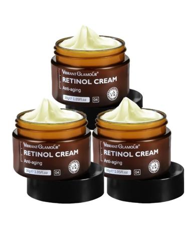 Retinol Anti Aging Face Cream & Essence Vibrant Glamour Aging Vibrant Glamour Retinol Cream Anti Aging Vibrant Glamour Retinol Cream Anti-aging Firming Serum (Cream) 3.0 Ounce (3 PCS)