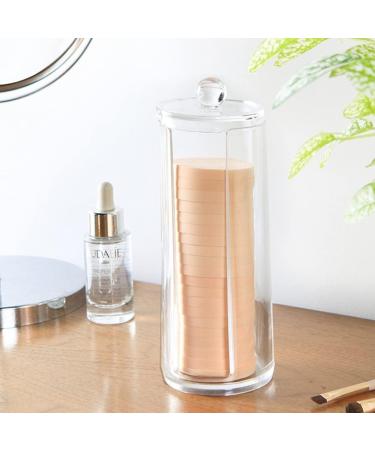 Acrylic Makeup Organizer Cosmetic Cotton Pad Rounds Holder Makeup Removers Clear Organizer Storage Display Rack (Color Name : White) - Buy Online on GoSupps.com