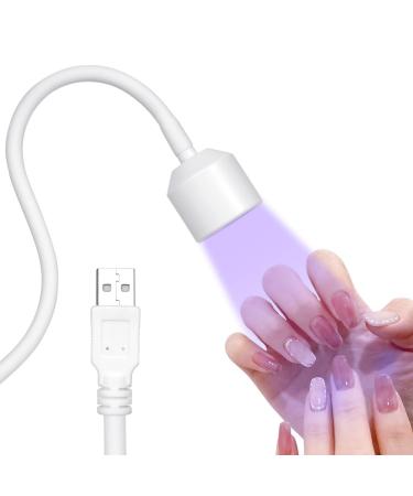 Lophe UV lamp for gel nails flexible swan neck LED lamp nails mini rotatable nail lamp nail polish UV lamp for hardening for all gel nail polish Gelnail nail dryers (USB white) - Buy Online on GoSupps.com