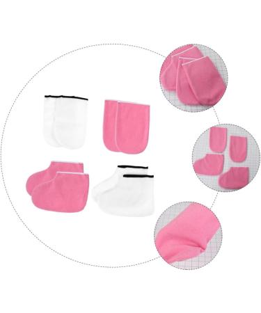 Healeved 2 Sets Leather Horn Boots Heat Wax Hand Cover Wax Care Insulated Mittens Paraffin Wax Mittens Wax Care Mittens Nursing Skin Care Tools Foot Work Combination Set Polyester Lining - Buy Online on GoSupps.com