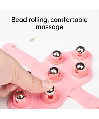 Shop Pink Palm-Shaped Massage Roller with Metal Balls - Premium Women's Body Care Tool - Buy Online on GoSupps.com