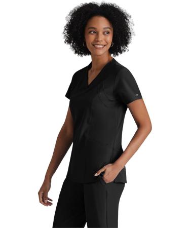 BARCO One 5105 Women's 4-Pocket V-Neck Top - Large, Black - Buy Online on GoSupps.com