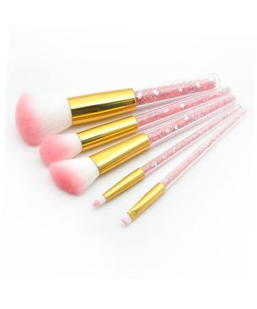 Ipetboom 5 Set Color Powder Women s Suits Makeup Eye Make up Brushes Diamond Makeup Eyebrow Makeup Brushes Blending Brushes Ladies Suits Clear Makeup Brushes Brush Set Pink Miss Mix