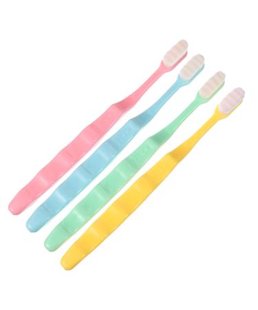 BUIFULSIC 4 pieces wangan hair toothbrush - friendly toothbrush teeth brushing toothbrush toothbrush travel toothbrush toothbrush for the oral care man