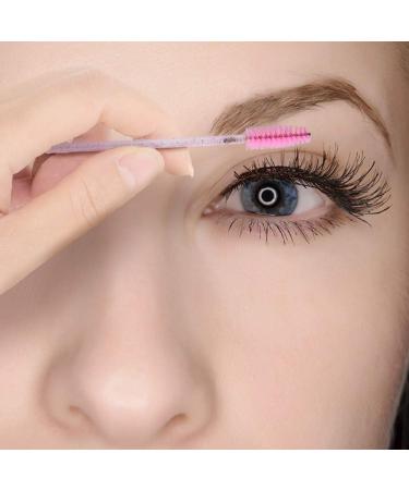 300 PCS Pink Disposable Eyelash Brushes - Crystal Mascara Wands for Extensions - Eyelash Extension Applicator - Buy Online on GoSupps.com