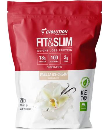 Evolution Advance Nutrition Fit & Slim Grass Fed Whey Protein with Glucomannan Inulin Fiber | High Protein & Fiber | Pure & Keto Approved | Non GMO | 2 Pounds (Vanilla) - Buy Online on GoSupps.com
