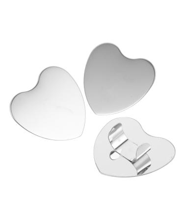 G n rique 3 Pi ces Acier Inoxydable Forme de C ur Palette de M lange pour Affichage de Table de Saint Valentin et M lange de Vernis Ongles