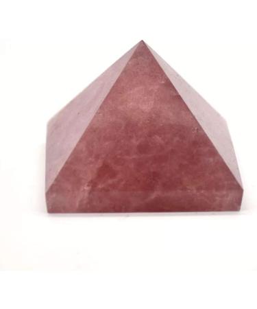Natural Crystal Rough 40mm Natural Strawberry Crystals Quartz Stone Pyramid 1pc PEIQIYIN - Buy Online on GoSupps.com