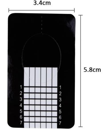 Inlaq 500-Pack Nail Stencil - Stiff & Adhesive Gel/Acrylic Nail Styling | 38mm Narrow Design - Noir - Buy Online on GoSupps.com