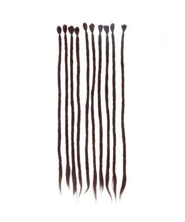 10x Dark Brown Dreadlocks Extensions - Afro Crochet Braids Synthetic Hair for Unisex | 50cm/20 - Best International Shipping Available - Buy Online on GoSupps.com