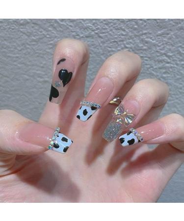 Press on Nails Fake Nails Full Cover Nude False Nails Artificial Finger Acrylic Nail Manicure Kit Artificial Ballerina Nail Tips Fingernails Decoration for Women Girls Nail Art (Color : A) (A) - Buy Online on GoSupps.com