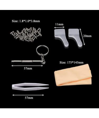 Silars Slipproof Silicone Nose Pads for Glasses - 25 Pairs + Glasses Repair Set with Screws Tweezers & Cleaning Cloth - Buy Online on GoSupps.com