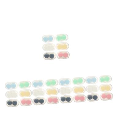 Partykindom 30 sentences contact lens container lentil pocket mini-lensing container eye color contacts tweezers lens storage case lens travel set eye set mirror box travel small