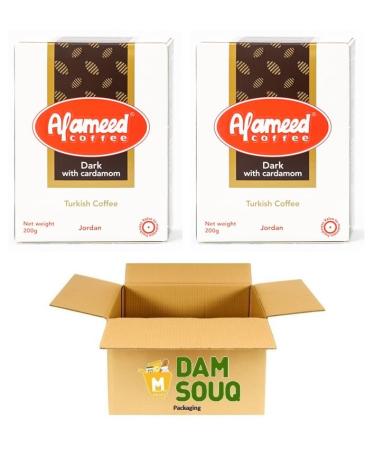 Damsouq Damsouq Alameed Pack of 2 packs of dark ground Arabic coffee with cardamom (2 x 200 g)