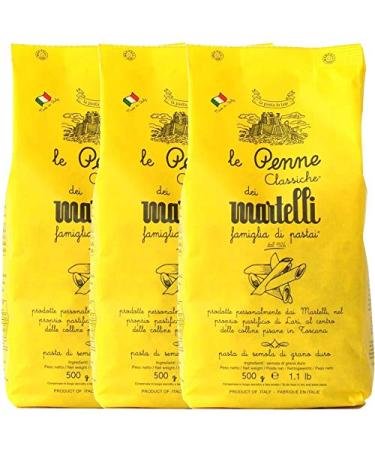 "Penne Classiche" pasta from Martelli 3 Pack (3 x 500g) handmade - Gourmet pasta from Tuscany - Italian specialties (noodles)