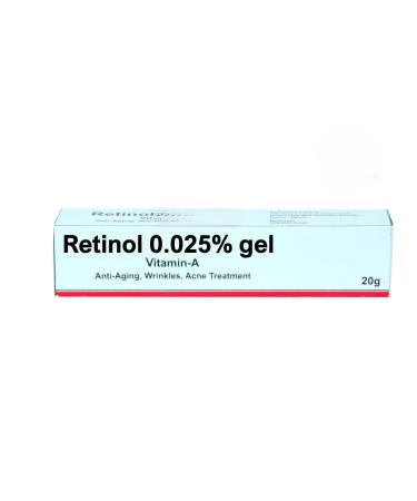 Retinol Gel 0.025 Vitamin A Repairs Fine Lines & Wrinkles Scar Treatment Age and Sun Spots Anti-Aging Formula 20g