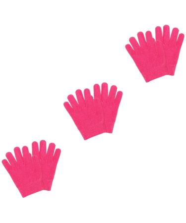 minkissy 3 Pairs Night Moisturizing Gloves Moisturizing Spa Gloves Exfoliating Gloves Hand Cares Gloves White Cotton Gloves for Dry Hands Hand Moisturizing Gloves Accessories Skin Care