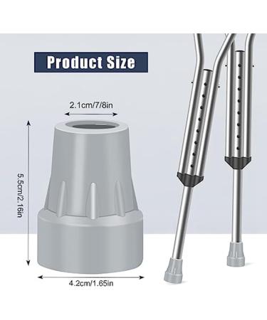 Tovmekdjn Crutch Tips 7/8Inch Heavy Duty Non-Slip Rubber Cane Tips Replacement Cane Foot Caps Crutch Pads Foot Crutch Accessories 6 PCS - Buy Online on GoSupps.com