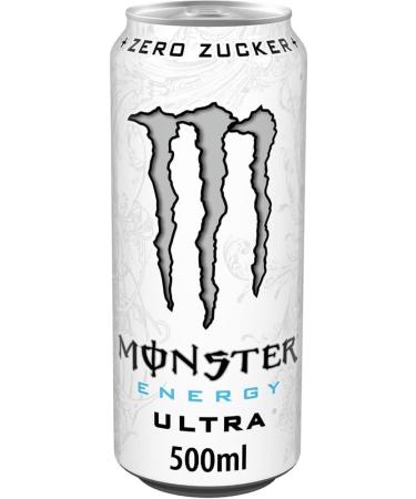  Italian Gourmet E.R. Monster Energy Ultra White Pack of 48 Energy Drinks with Mild Citrus Caffeine Sugar Free and Calorie Free 500ml + Italian Gourmet Polpa 400g - Buy Online on GoSupps.com