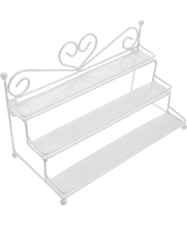 Frcolor Metal Nail Polish Wall Rack Organizer | 3 Tier Display Holder (White) - International Shipping Available - Buy Online on GoSupps.com