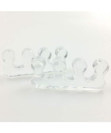 Bonvie.Shop 1 Pair Silicone Toe Separators for Pedicure Toe Correction Hallux Valgus Splint Ball Protection Transparent