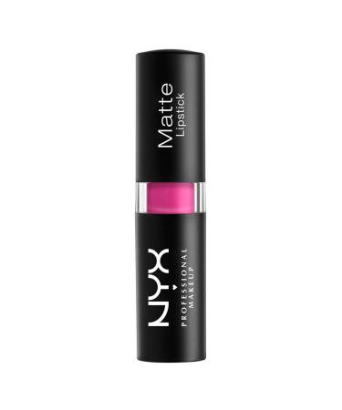 NYX Matte Lipstick in Shocking Pink - Long-Lasting Blue-Toned Hot Pink Shade - 1 Count - Buy Online on GoSupps.com