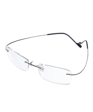Rongchy Super Licht Titan opandic Shorty myopia Working glass -4.50 Strengths Gray Color Men Women Fashion Fashion Lims short -sighted glasses -4.50 Gray