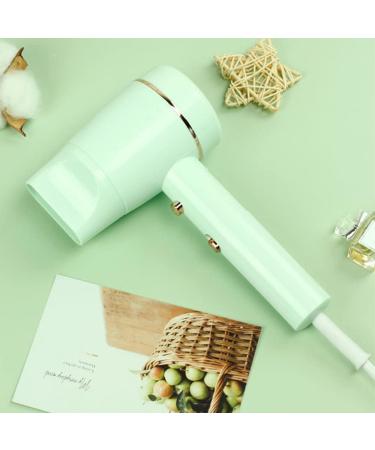 Professional Hairdryer 800W Powerful Hair Dryer Portable Travel Fast Drying Hair Lightweight Quiet Blow Dryer Hot/Cold Compact Hair Dryer Protect Hair for Home and Salon Men and Women Green small gift - Buy Online on GoSupps.com