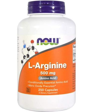 Now Foods L-Arginine 500mg - 250 ct (Pack of 2) - 500mg Amino Acid Supplement - Buy Online on GoSupps.com
