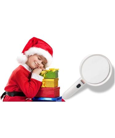 Handheld Magnifying Glass 10 Times The Elderly Reading with LED Lights White Violet Repair Stamps Calligraphy Identification Double Lens Magnifying Glass Made in China - Buy Online on GoSupps.com