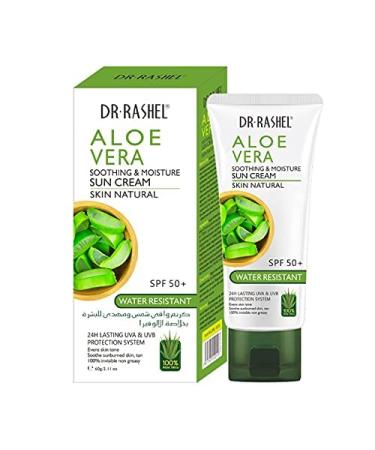 Dr Rashel Aloe Vera Sun Cream SPF 50+ 60g - Water Resistant, Soothing & Moisturizing - Buy Online on GoSupps.com