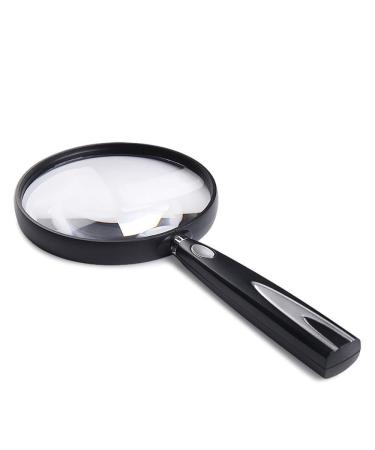 Handheld Magnification Reading Magnifier 4X Lenses Reading HD Optical Mirror for The Elderly Black Made in China