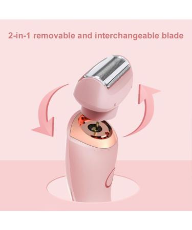 AZURAOKEY Electric Shaver for Women Legs 2-IN-1 Lady Razors Waterproof Wet or Dry Rechargeable Portable Ladies Body Hair Trimmer for Leg Arm Face Pubic Area Cordless Bikini Trimmer Blue - Buy Online on GoSupps.com