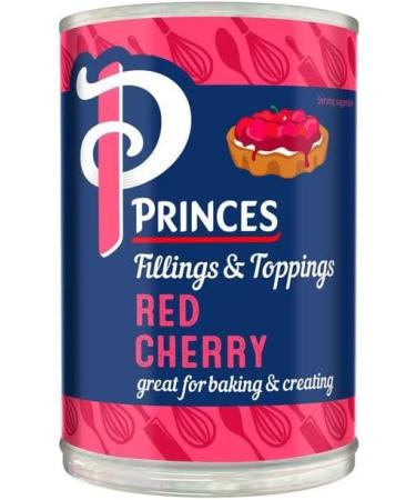 Princes Fruit Fillings and Topping Bundle - Black Cherry Red Cherry Summer Fruits and Apple (8 x 395g) - Buy Online on GoSupps.com