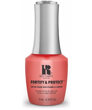 Red Carpet Manicure Fortify & Protect Flashing Lights & Neon Signs LED Nail Gel Color 0.3 Fl. Oz.