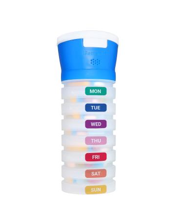 Talking Pill Cap with 7 Compartments Speaks Messages to Take Pills and When Last Opened. USB rechargeable Bluetooth w/Free App