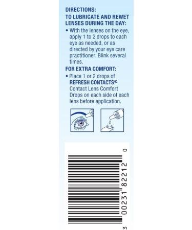 Refresh Contacts Comfort Drops 12ml - Pack of 6 | Fast Relief for Dry Eyes - Buy Online on GoSupps.com