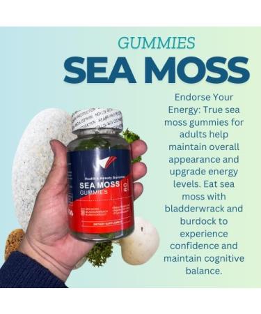 B2U Irish Sea Moss Gummies Sea Moss 1600mg Bladderwrack 1000mg Burdock 240mg 60 Vegan Seamoss Gummies Bears - Buy Online on GoSupps.com