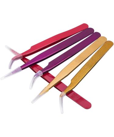 Precision Tweezers Set - Stainless Steel Eyebrow & Eyelash Extension Tools | Ultimate Makeup Kit for Precision Grooming - Buy Online on GoSupps.com