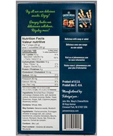 John Wm. Macy's Cheddar Rosemary Cheesecrisps 127 Grams - Buy Online on GoSupps.com