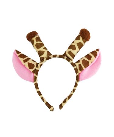Christmas Elk Headband Cute Giraffe Headband for Kindergarten Activities Christmas Costume Decoration Khaki 1 Pc Hair Accessories