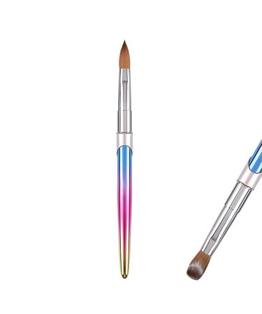 Acrylic Nail Brush 12 Nail Art Brushes for Acrylic Application Soft Bristles with Colorful Handle Nail Art Brushes Professional Manicure Pedicure for DIY Home Salon Mixed color