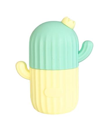 Neflum cactus-ice roller form beauty skin care GUA-SHA facial tools for relieving swelling facial scooter ice cube production food-safe silicone cryotherapy yellow blue
