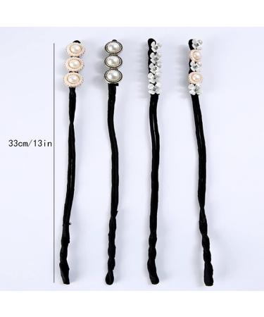 Yusier 4PCS Braided Hair Clip with Artificial Shell Flower Pearl - Headband Styling Tools for Women and Girls - Buy Online on GoSupps.com