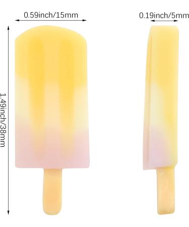 40 PCS 3D Ice-Lolly Resin Charms for DIY Crafts - Assorted Beads for Scrapbooking, Phone Case Decor, and Jewelry Making - Buy Online on GoSupps.com