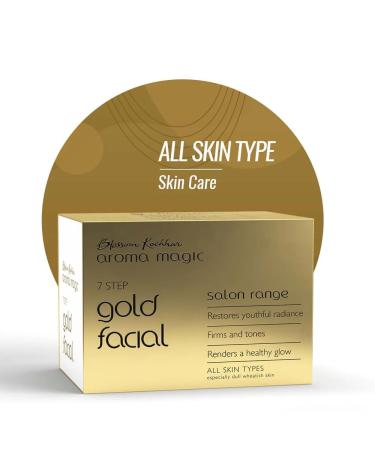 Aroma Magic Gold Facial Kit - 7 Steps Multi-Use Skincare Set for Firming & Toning | Enhance Dull Skin for Youthful Glow | All Skin Types - Buy Online on GoSupps.com