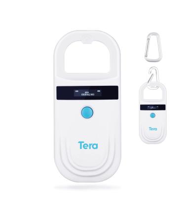 Tera portable chip reader microchip scanner rfid with oled display animal chip id scanner for dog cat pig re-charged pet day scanner for ISO 11784/11785 FDX-B emid dark blue button