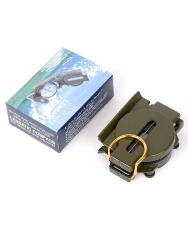 Military Lensatic Sighting Compass Military Compass for Hiking Camping Hunting Outdoor Waterproof Boy Scout Compass