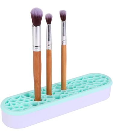 Buy Housoutil Silicone Makeup Brush Storage Box | Brush Drying Rack & Organizer | Green 28X5CM - Ideal for Air Drying & Desktop Organization - Buy Online on GoSupps.com